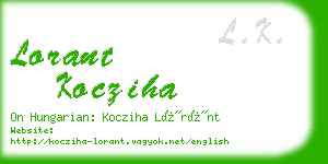 lorant kocziha business card